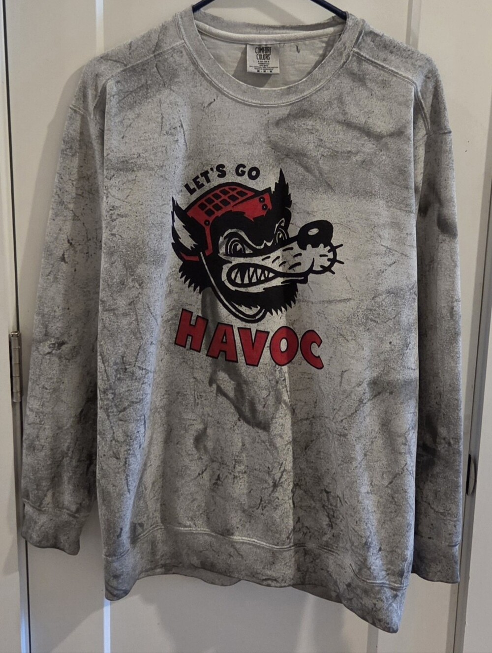 NWOT Comfort Colors Huntsville Havoc Hockey Crewneck Sweatshirt - Size Medium